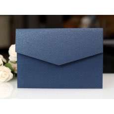 Dark Blue Business Invitation Card Wedding Invitation Laser Cut Holiday Card